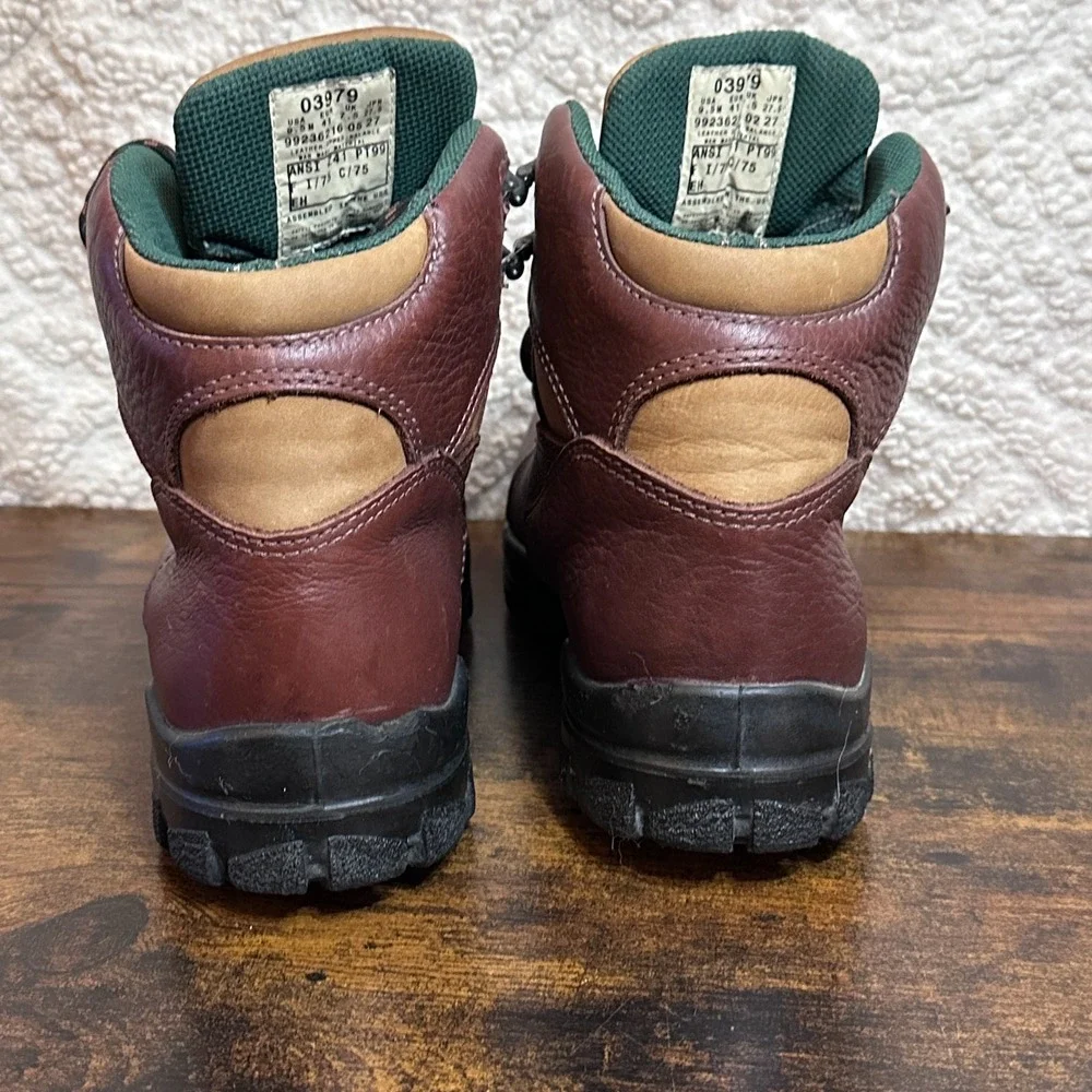 Wolverine DuraShocks Work Boots Brown‎ Leather 03979 Vibram Mens 9.5 M Gorpcore